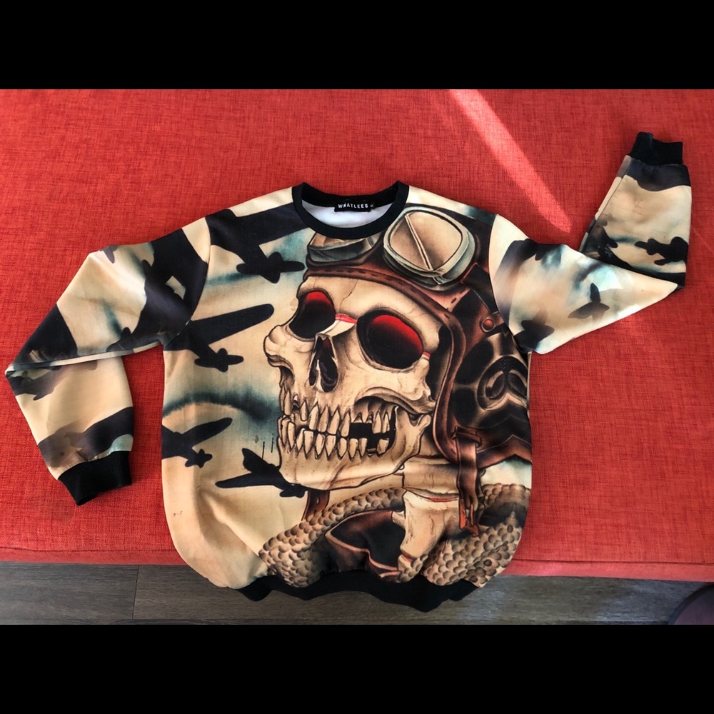 Biker skull sweatshirt